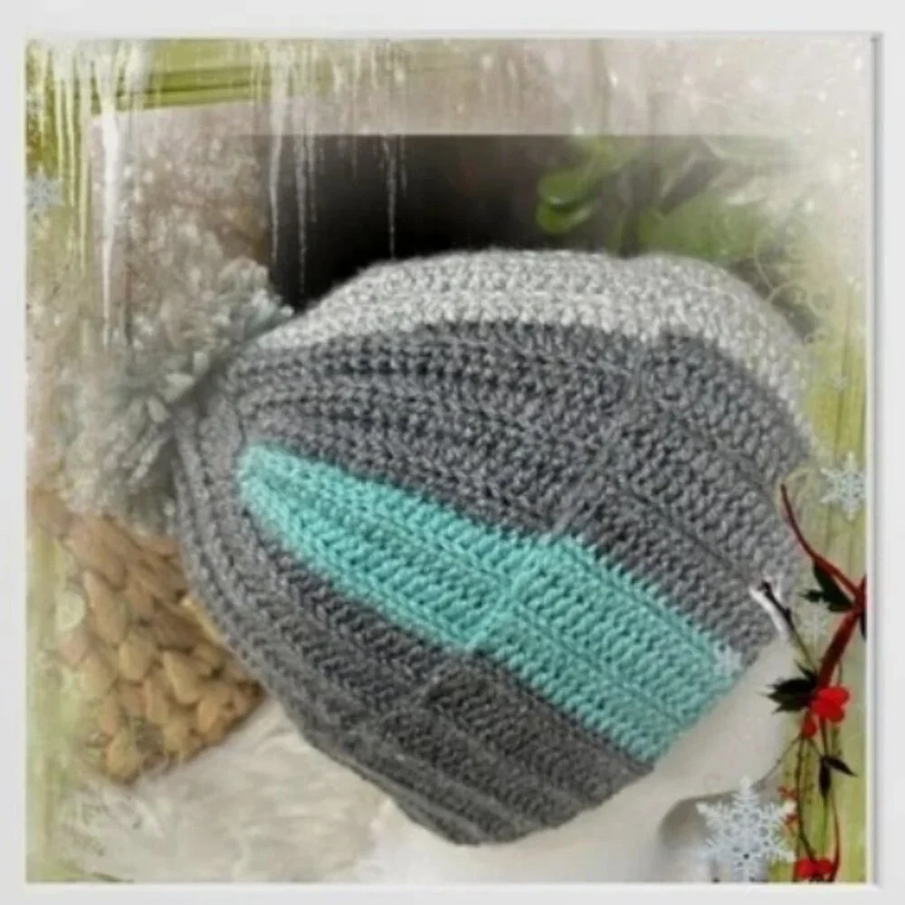 Handmade Knitted Hat Knit Beanie with Pom Gift for Christmas Hats Unisex